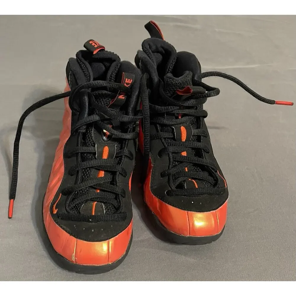 Youth Nike Air Penny Foamposite One 13C Black Orange Great Condition